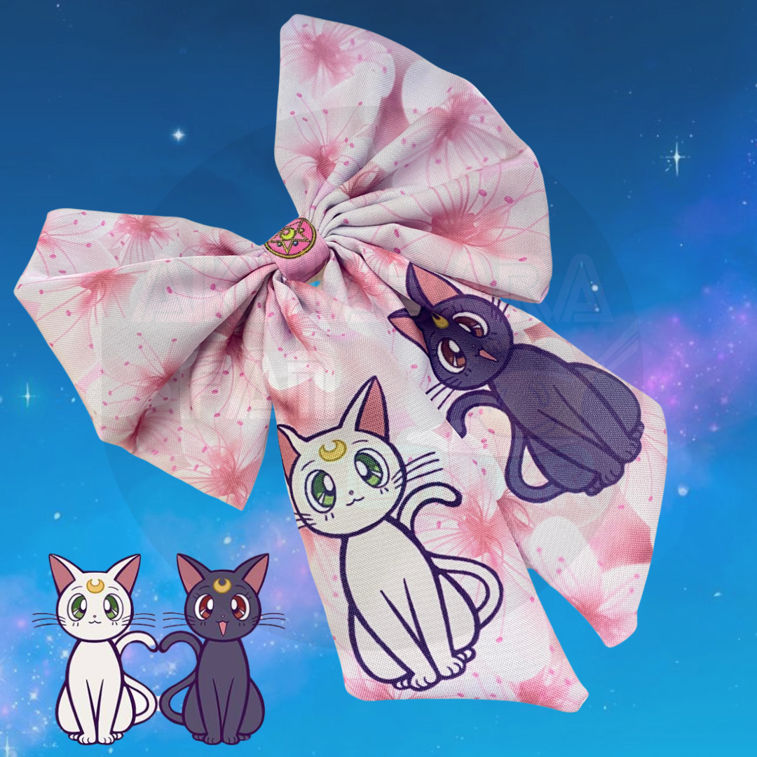 Moño Inspirado en Luna y Artemis