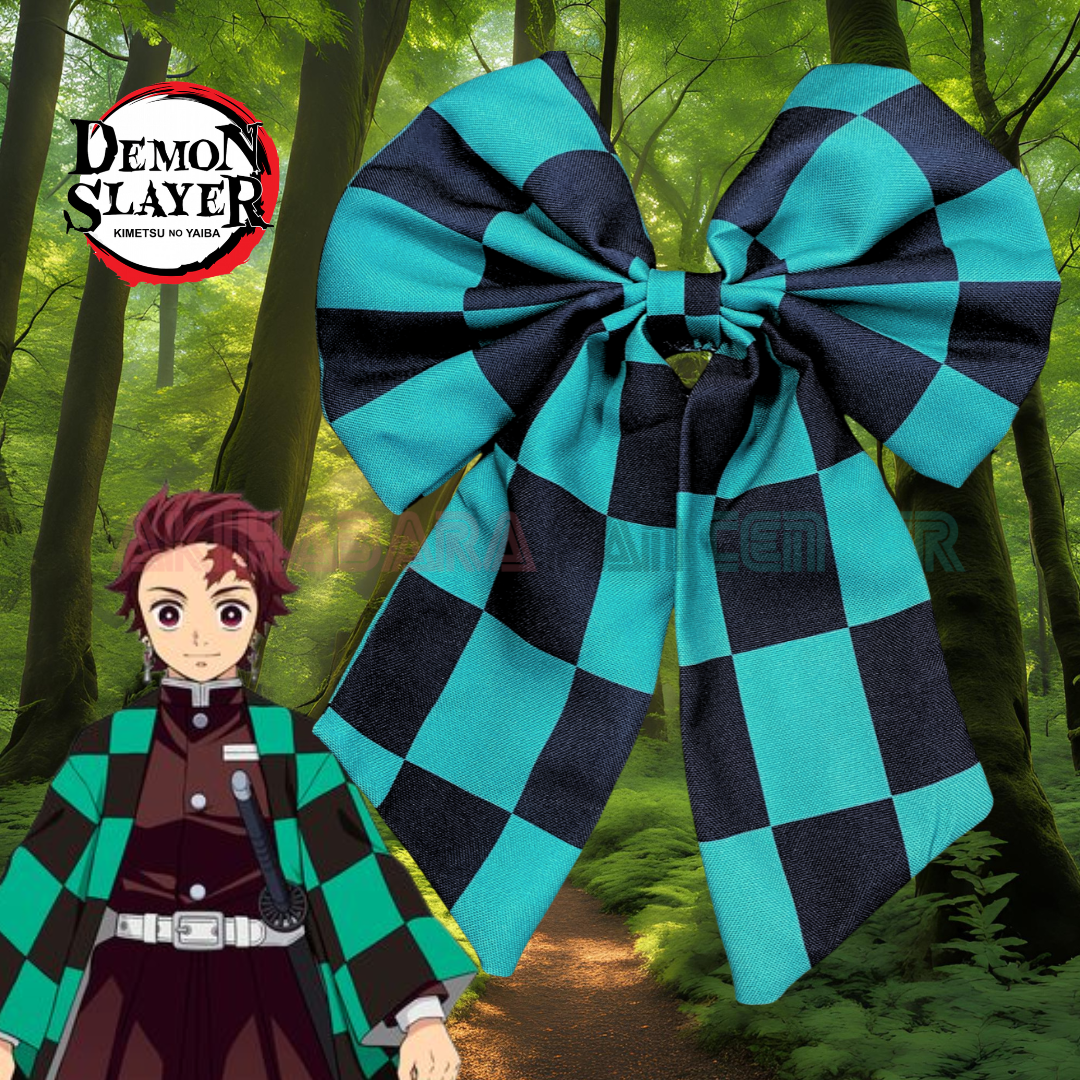 Moño inspirado en tanjiro