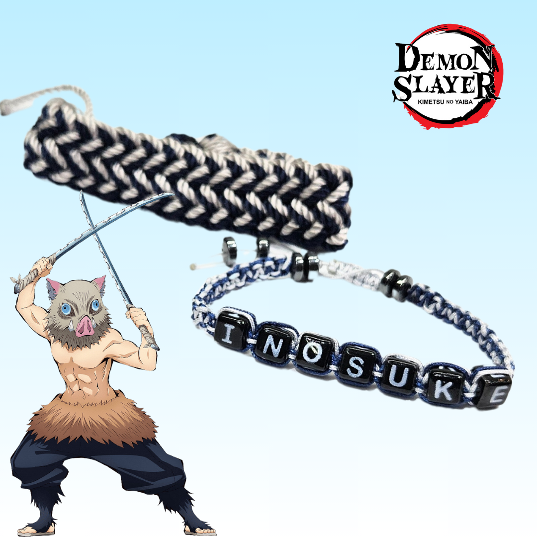 pulsera doble ajustada tejida inspirada en inosuke