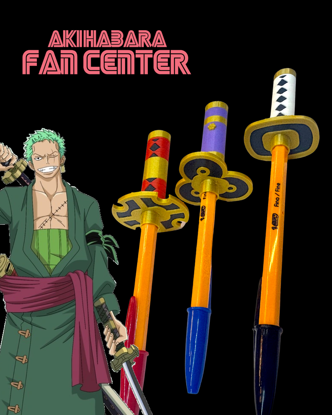KIT plumas katanas zoro rorona
