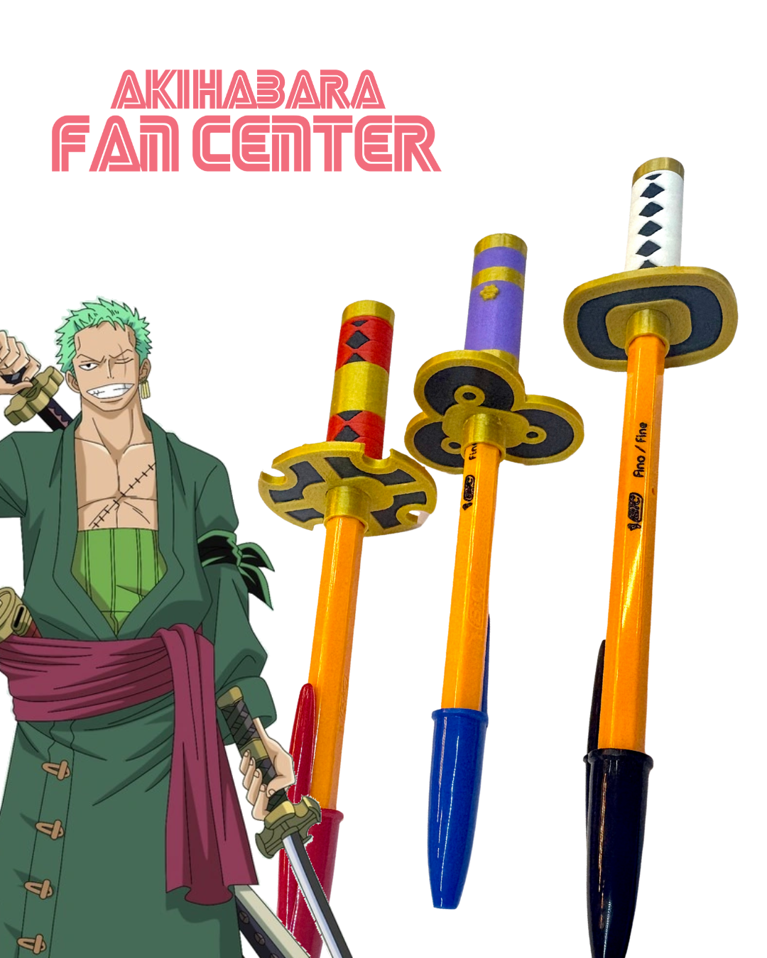 KIT plumas katanas zoro rorona