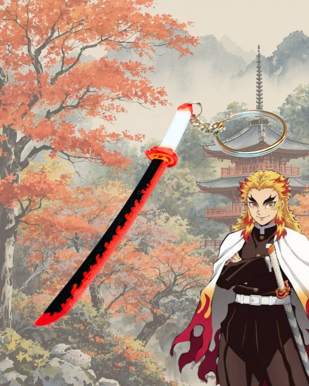 Llavero Katana Rengoku