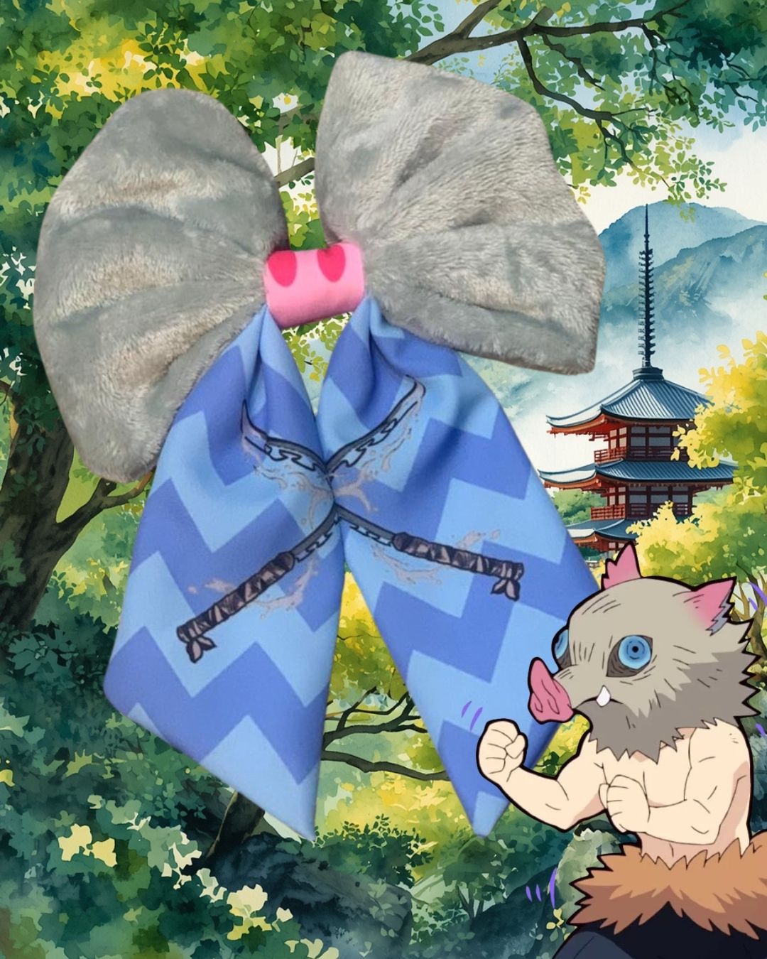 Moño inspirado en inousuke
