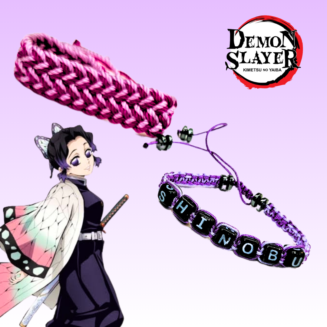 Pulsera Doble Ajustable Tejida Inspirada en Shinobu Kocho