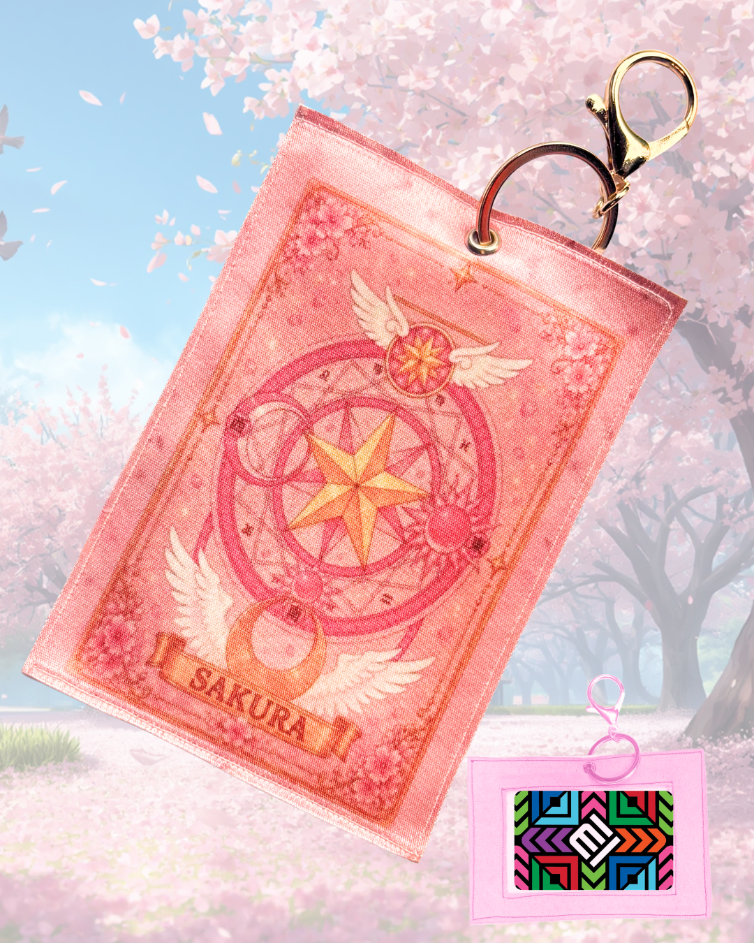 Porta tarjeta de sakura